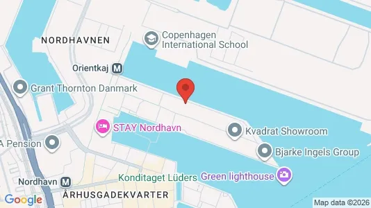 Kontorlokaler til leje i Nordhavn - kort over placeringen
