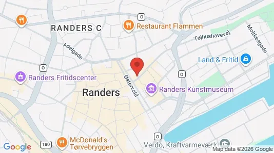 Boligudlejningsejendomme til salg i Randers C - kort over placeringen