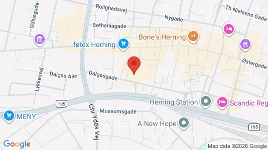 Kontorlokaler til salg i Herning - kort over placeringen