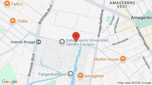 Erhvervslejemål til leje i København S - kort over placeringen