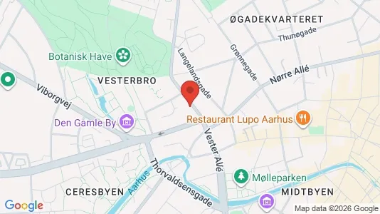 Boligudlejningsejendomme til salg i Århus C - kort over placeringen