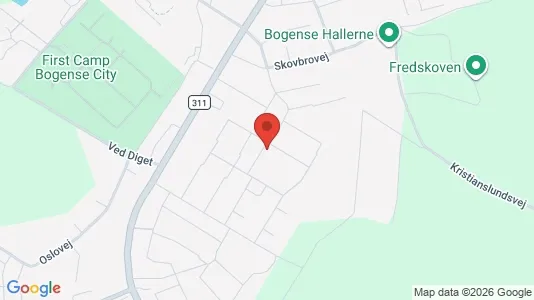 Boligudlejningsejendomme til salg i Bogense - kort over placeringen