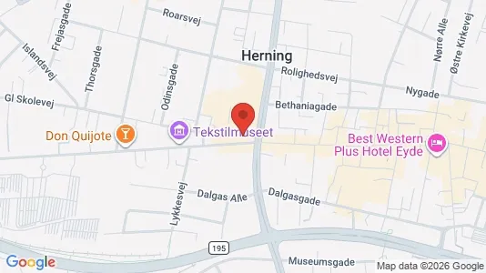 Kliniklokaler til leje i Herning - kort over placeringen