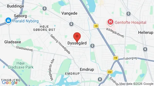Lagerlokaler til leje i Dyssegård - kort over placeringen