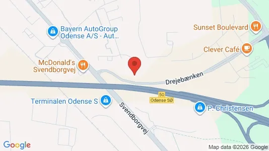 Kontorlokaler til leje i Odense S - kort over placeringen