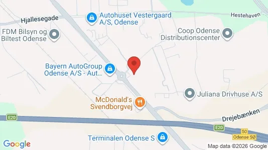 Kontorlokaler til leje i Odense S - kort over placeringen