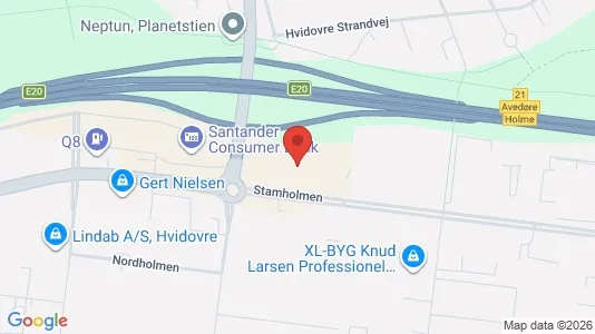 Kontorlokaler til leje i Hvidovre - kort over placeringen