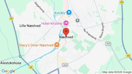 Restaurantlokaler til leje i Næstved - kort over placeringen