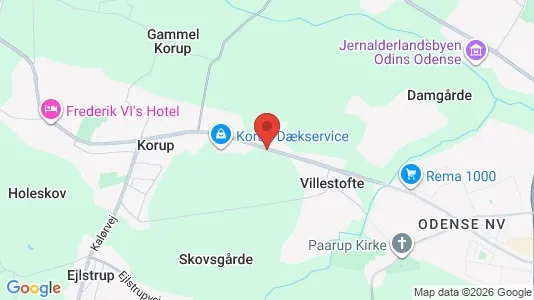 Restaurantlokaler til leje i Odense NV - kort over placeringen