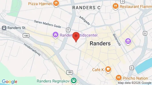 Kontorlokaler til leje i Randers C - kort over placeringen