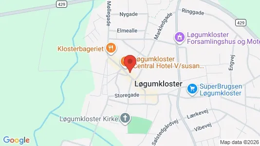 Erhvervslejemål til leje i Løgumkloster - kort over placeringen