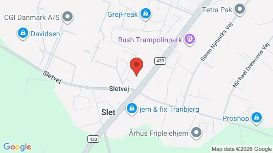 Kontorlokaler til leje i Tranbjerg J - kort over placeringen