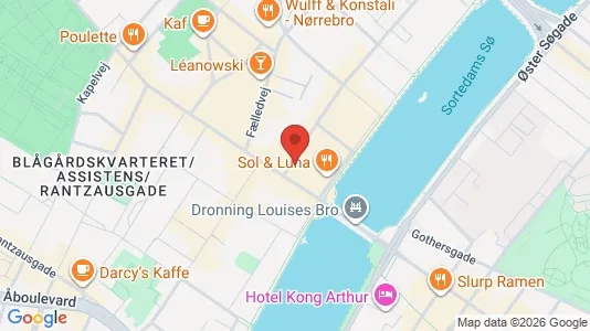 Kontorlokaler til leje i Nørrebro - kort over placeringen