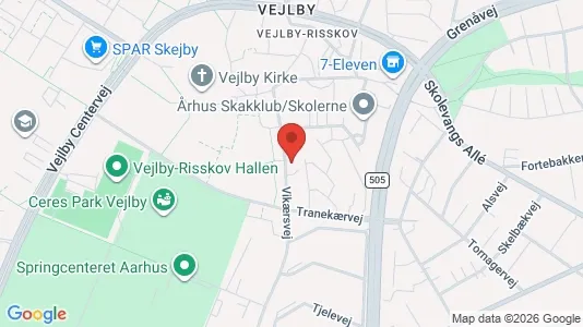 Boligudlejningsejendomme til salg i Risskov - kort over placeringen