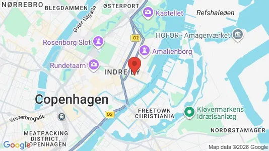 Hoteller til salg i København K - kort over placeringen