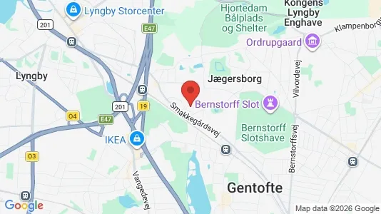 Erhvervslejemål til leje i Gentofte - kort over placeringen