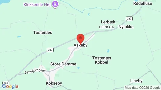 Erhvervslejemål til leje i Askeby - kort over placeringen