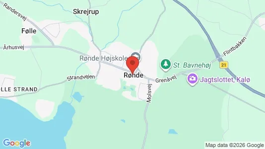 Erhvervslejemål til leje i Rønde - kort over placeringen