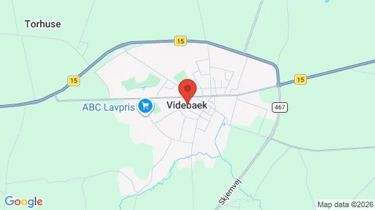 Erhvervslejemål til leje i Videbæk - kort over placeringen