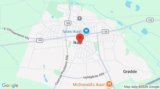 Erhvervslejemål til leje i Ikast - kort over placeringen