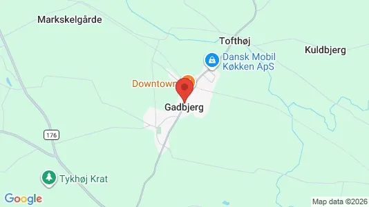 Erhvervslejemål til leje i Gadbjerg - kort over placeringen