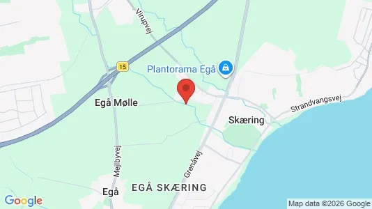Erhvervslejemål til leje i Egå - kort over placeringen