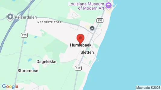 Erhvervslejemål til leje i Humlebæk - kort over placeringen