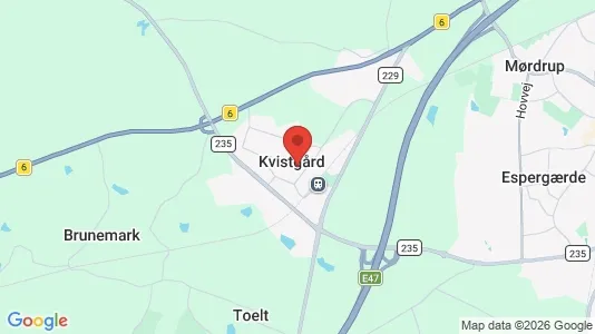 Erhvervslejemål til leje i Kvistgård - kort over placeringen
