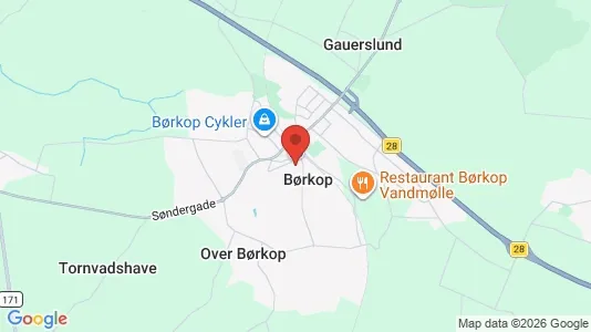 Erhvervslejemål til leje i Børkop - kort over placeringen