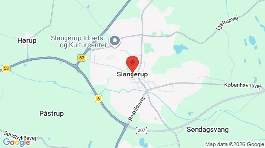 Erhvervslejemål til leje i Slangerup - kort over placeringen