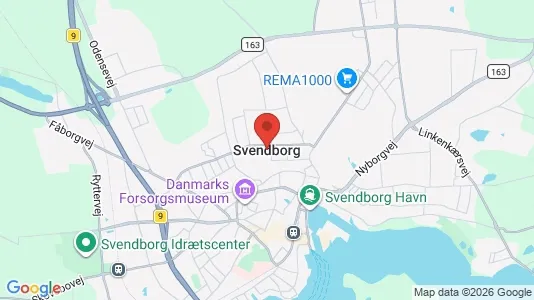 Hoteller til salg i Svendborg - kort over placeringen