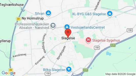 Erhvervslejemål til leje i Slagelse - kort over placeringen