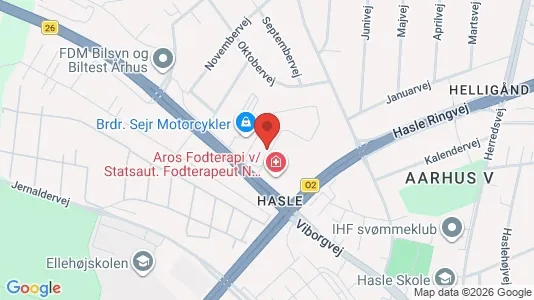 Lagerlokaler til leje i Århus V - kort over placeringen