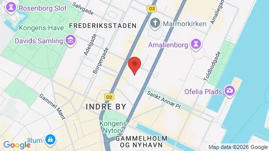 Erhvervslejemål til leje i København K - kort over placeringen
