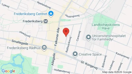 Erhvervslejemål til leje i Frederiksberg C - kort over placeringen