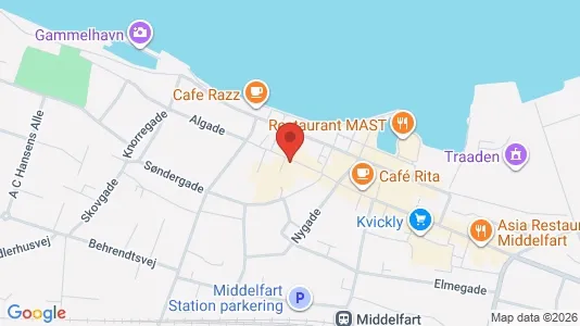 Erhvervslejemål til salg i Middelfart - kort over placeringen