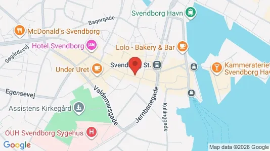 Erhvervslejemål til salg i Svendborg - kort over placeringen