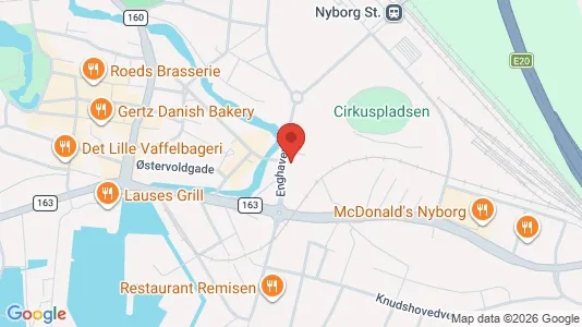 Kliniklokaler til leje i Nyborg - kort over placeringen