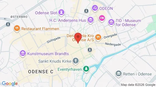 Kliniklokaler til leje i Odense C - kort over placeringen