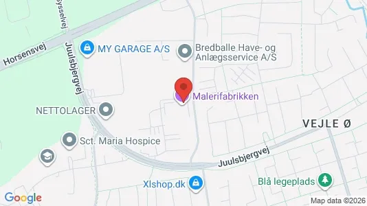 Kontorlokaler til leje i Vejle Centrum - kort over placeringen