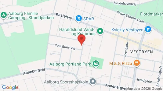 Værkstedslokaler til leje i Aalborg Centrum - kort over placeringen