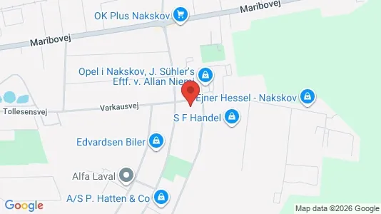 Lagerlokaler til leje i Nakskov - kort over placeringen