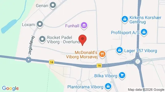 Kontorlokaler til leje i Viborg - kort over placeringen