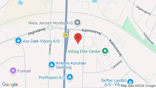 Lagerlokaler til leje i Viborg - kort over placeringen