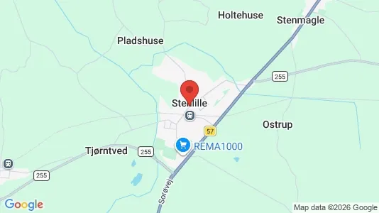 Butikslokaler til leje i Stenlille - kort over placeringen
