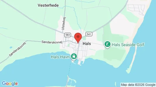 Kontorlokaler til leje i Hals - kort over placeringen