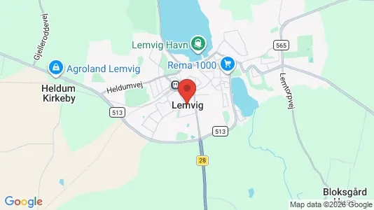 Kontorlokaler til leje i Lemvig - kort over placeringen