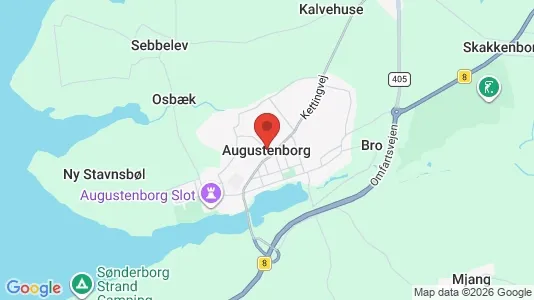 Butikslokaler til leje i Augustenborg - kort over placeringen