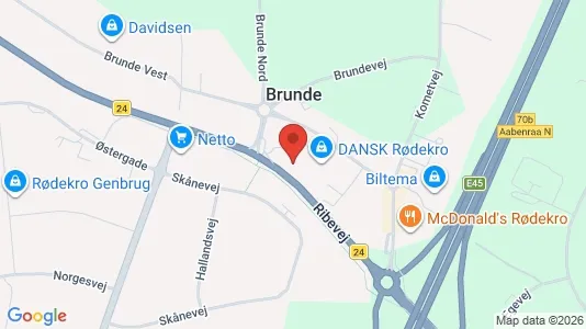 Lagerlokaler til salg i Rødekro - kort over placeringen