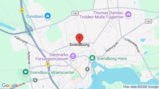 Erhvervslejemål til leje i Svendborg - kort over placeringen